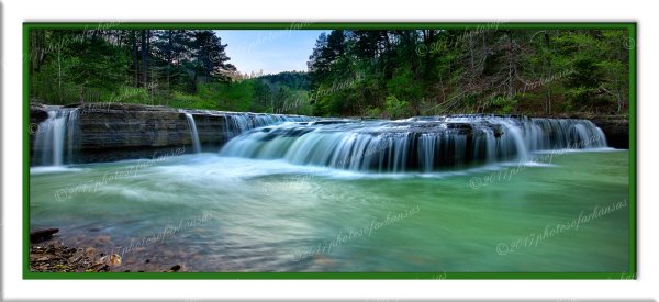 01.2 Haw Creek Falls At Sunset - Professional Panoramas Of Arkansas photography by Paul Caldwell
